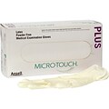 Ansell Micro-Touch Plus Powder Free Cream Latex Gloves, Small, 1500/Carton (102957CS)