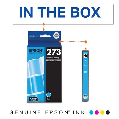 Epson T273 Cyan Standard Yield Ink Cartridge (T273220-S)