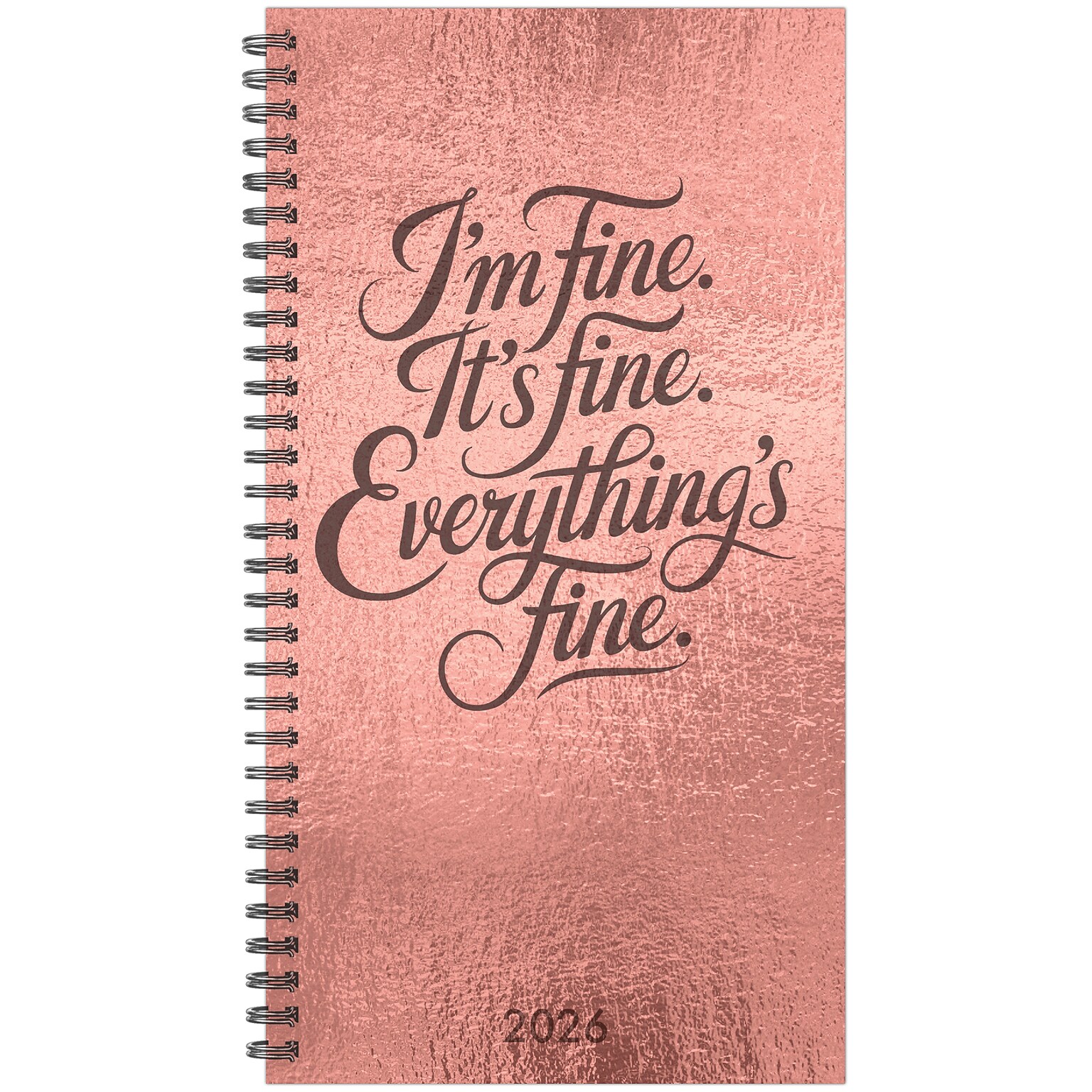 2026 Willow Creek Everything Is Fine 3.5 x 6.5  Weekly & Monthly Planner, Paperboard Cover (58428)