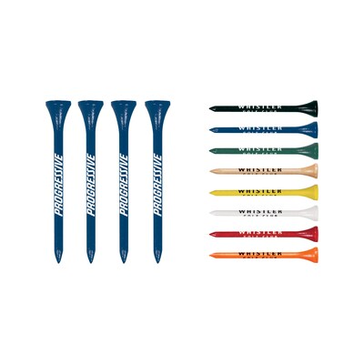 Custom Printed Tall Golf Tees; 4 Tees/Pack