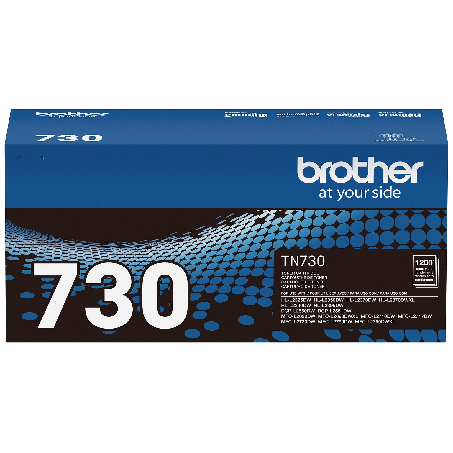 Brother TN 730 Black Standard Yield Toner Cartridge, Print Up to 1,200 Pages