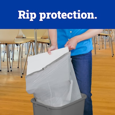 Glad ForceFlex Tall 13 Gallon Drawstring Kitchen Trash Bag, Grey, 100 Total Bags (70427)