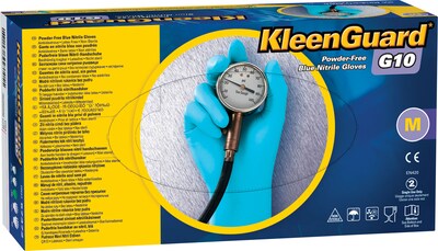 Kleenguard™ G10 Series Latex-Free Nitrile Multipurpose Gloves, Powder-Free, Blue, Medium, 100/Box (KIM57372)