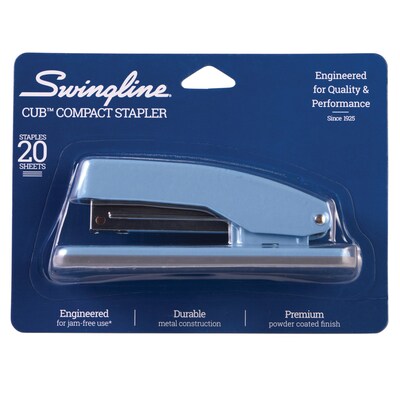 Swingline Cub Desktop Stapler, 20-Sheet Capacity, Electric Blue (S701069)