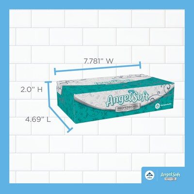 Angel Soft Professional Series Standard Facial Tissue, 2-Ply, 100 Tissues/Box, 30 Boxes/Pack (48580)