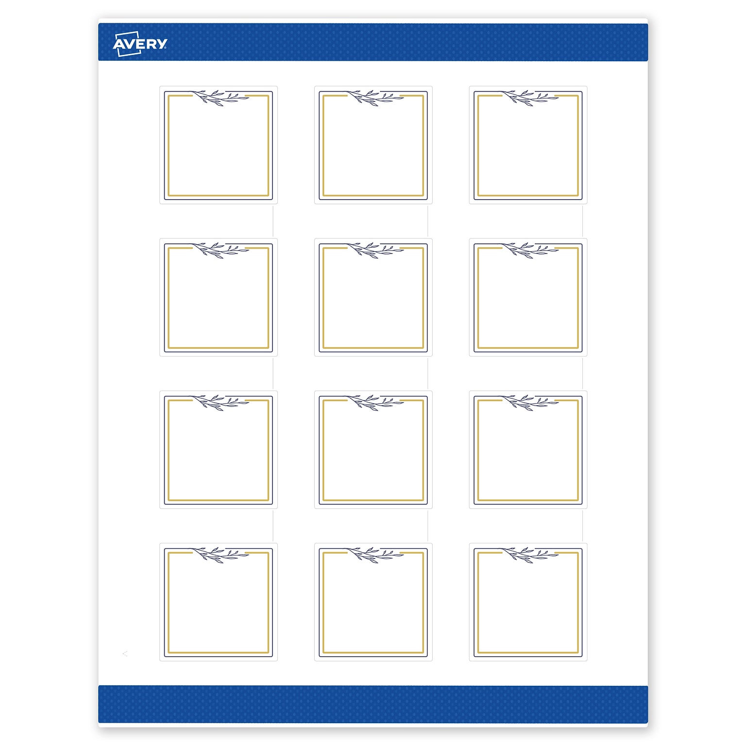 Avery Laser/Inkjet Square Multipurpose Labels, 2 x 2, White, 120/Pack (S00DNH)