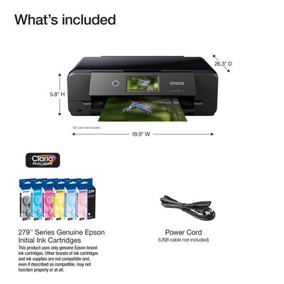 Epson Expression Photo XP-980 Wireless Color All-in-One Wide-Format Printer, Best for Home (C11CL95201)