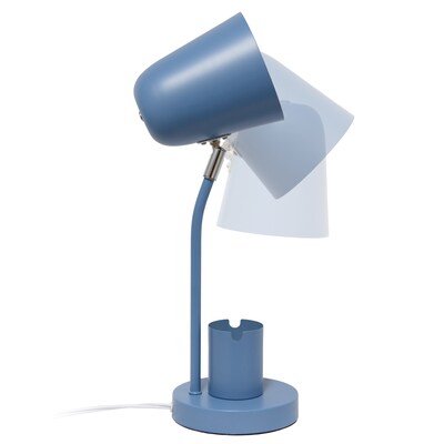 Simple Designs Sleek Essentials 15.75" LED Table Lamp, Blue (LT2128-BLU)