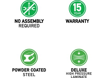 Correll 60"W x 18"D Foldable Training Room Table, Dry-Erase Markerboard, Frosty White/Black (ST1860DE-80)