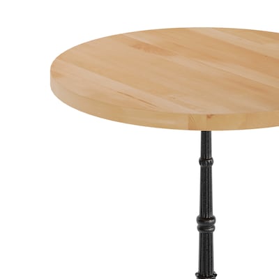 Flash Furniture Bennett 30" Round Wooden Commercial Indoor Table, Natural Top/Black Base (GSFRD30NTST2222)