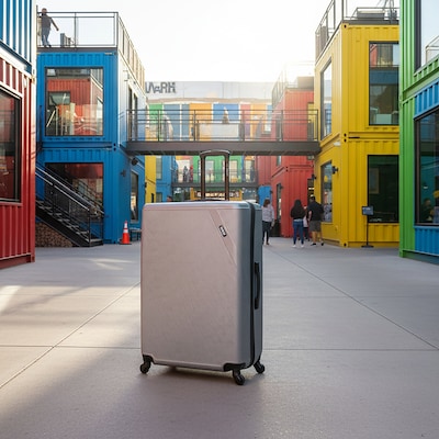DUKAP Discovery 33.66 Hardside Suitcase, 4-Wheeled Spinner, TSA Checkpoint Friendly, Pink (DKDIS00XL-PNK)