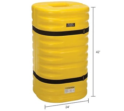 Global Industrial Column Protector, 12" Opening, Yellow (708165YL)