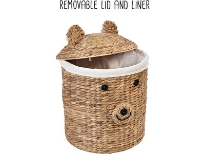 Honey-Can-Do Bear-Shaped Storage Baskets with Lids, Nesting, Brown, 2/Set (STO-09152)