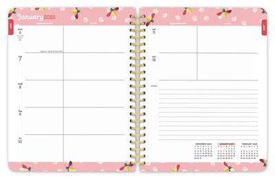 2025 BrownTrout Busy Bees 6" x 7.75" Weekly Desk Planner, Paper Cover, Multicolored (9781975478438)