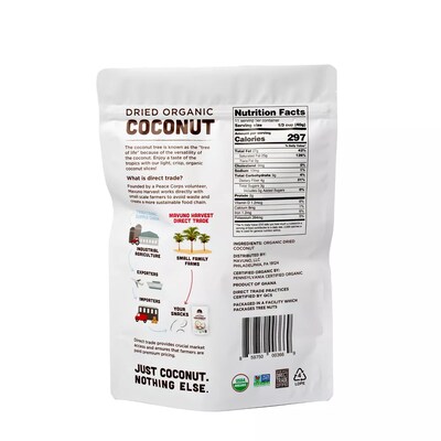 Mavuno Harvest Gluten Free Organic Dried Coconut Fruit Snacks, 1 lb. Bag (MAHW-CCNT1LB)