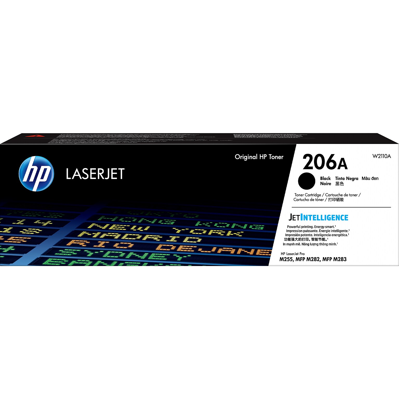 HP 206A Black Standard Yield Toner Cartridge, Prints Up to 1,350 pages (W2110A)