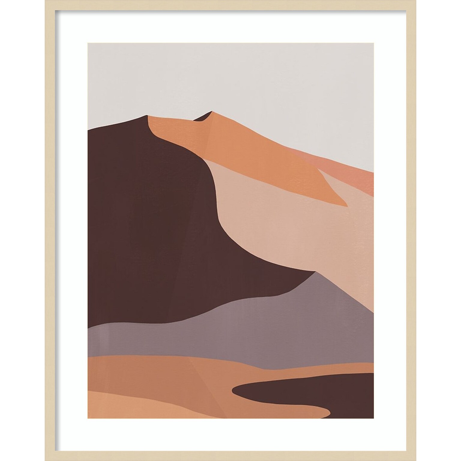 Amanti Art Desert Dunes II by Annie Warren Wood Framed Wall Art Print, 33 x 41 (A42676845869)
