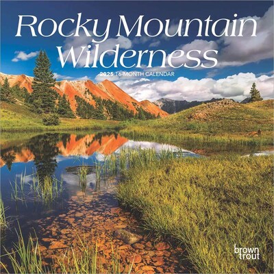 2025 BrownTrout Rocky Mountain Wilderness 7 x 7 Monthly Wall Calendar (9781975473914)