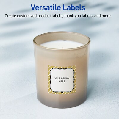 Avery Square Laser/Inkjet Multipurpose Labels, 2" x 2", White, 120/Pack (19479370988)