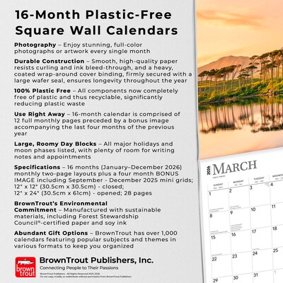 2026 BrownTrout Magic Places 12" x 12" Monthly Wall Calendar (9798330704439)