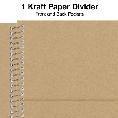 Staples Premium 1-Subject Notebook, 5.875" x 9", College Ruled, 100 Sheets, Brown (ST52120N)