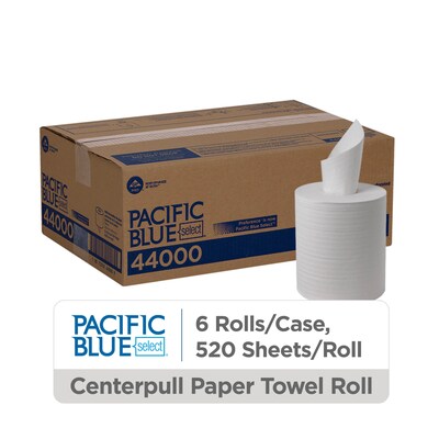 Pacific Blue Select Centerpull Paper Towels, 2-ply, 520 Sheets/Roll, 6 Rolls/Pack (GEP44000)