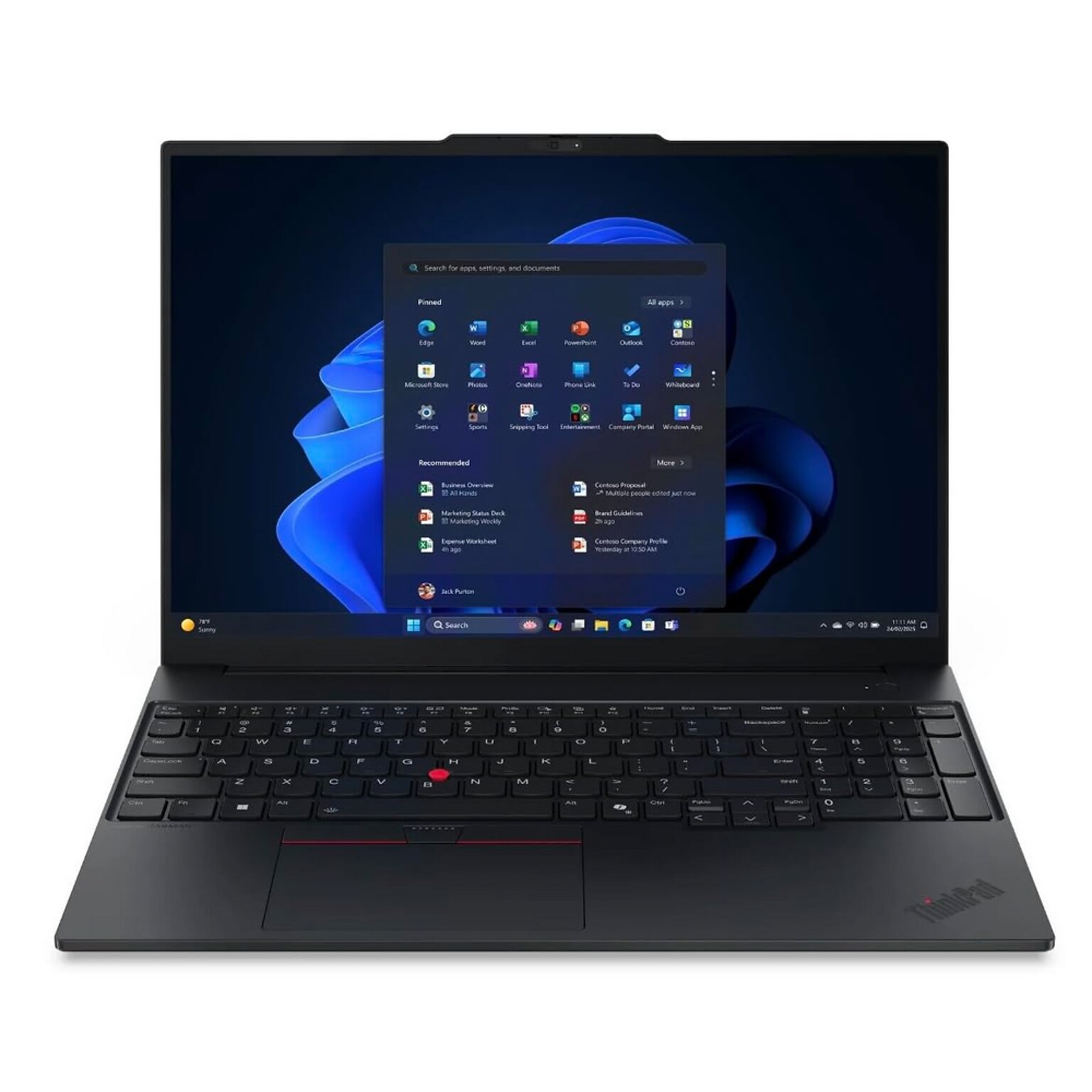 Lenovo ThinkPad L16 G2 16 Laptop, Intel Core Ultra 5 225U, 8GB RAM, 512GB SSD, Windows 11 Pro (21SBS2C900)