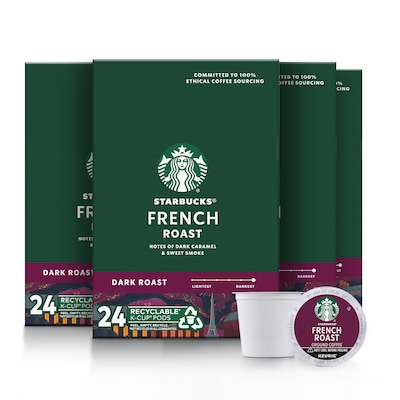 Starbucks French Roast Coffee Keurig® K-Cup® Pods, Dark Roast, 96/Carton (SBK18996CT)