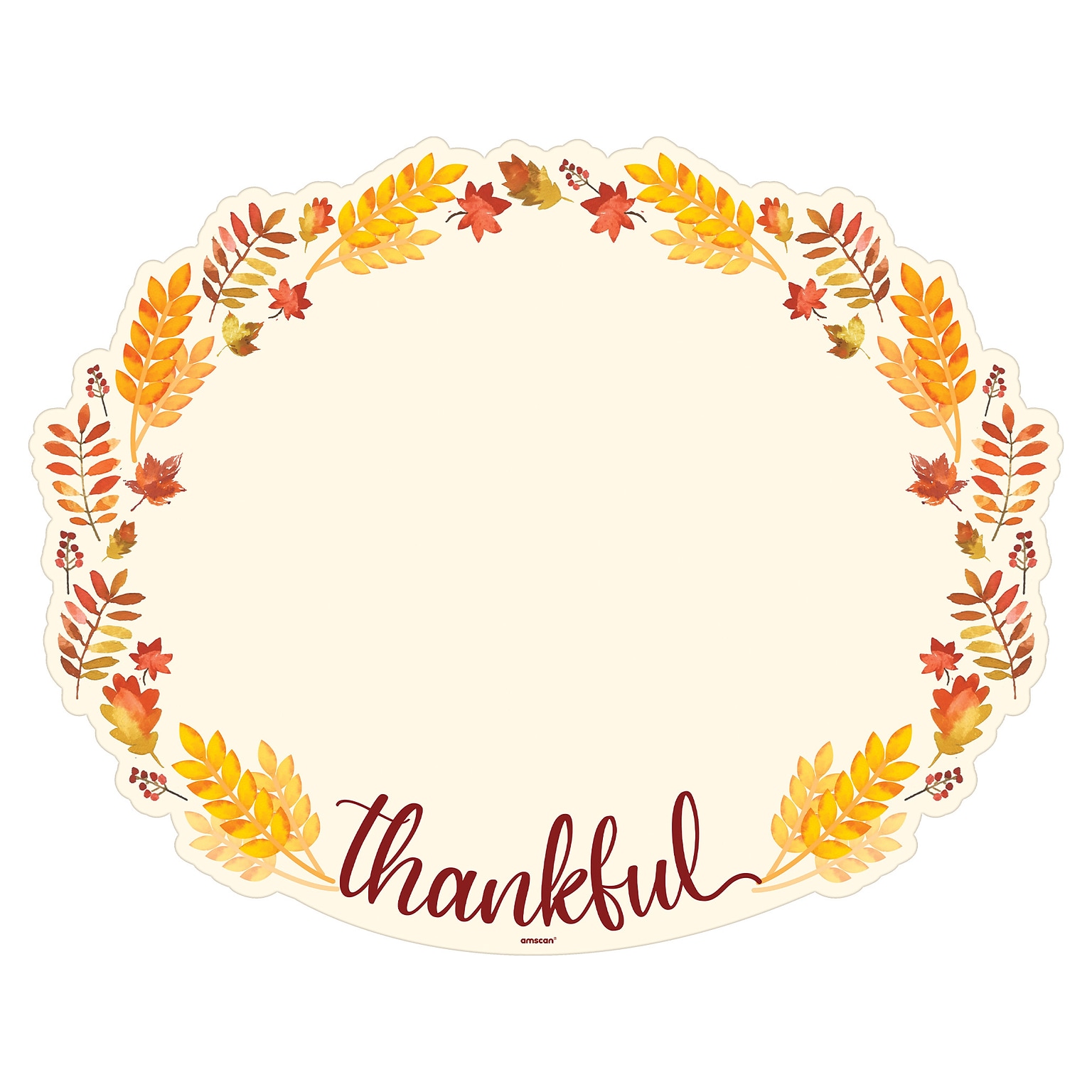 Amscan Thanksgiving Place Mat, Multicolor, 24/Pack, 2 Packs/Set (671410)