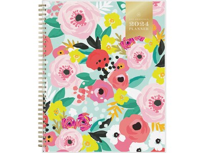 2024 Blue Sky Day Designer Secret Garden 8.5 x 11 Weekly & Monthly Planner, Multicolor (140101-24)