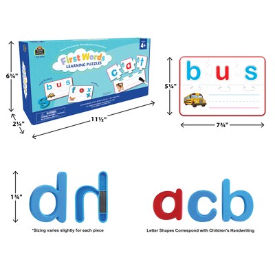 Teacher Created Resources Learning Puzzle: First Words, 48/Set (TCR6014)