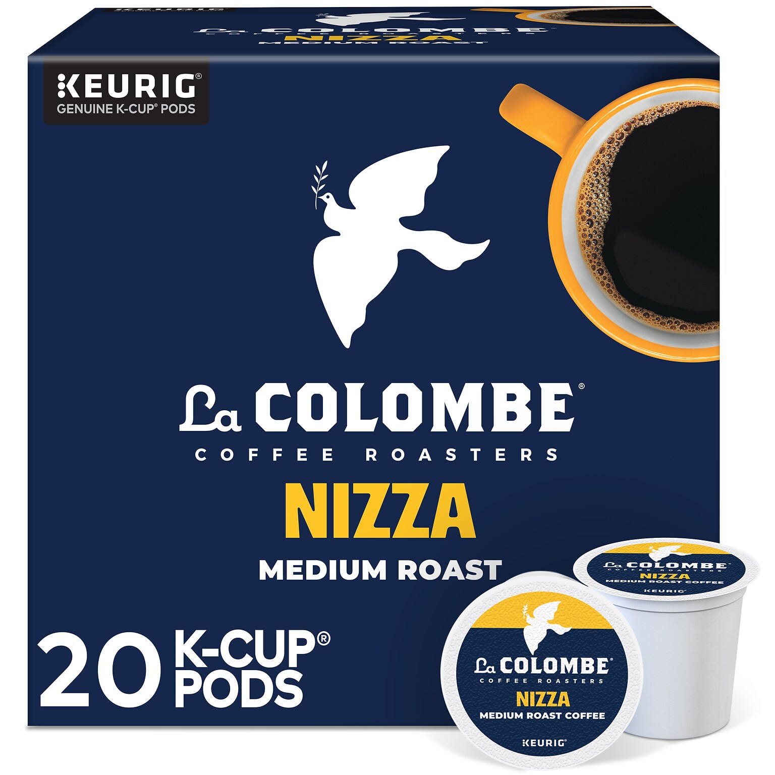 La Colombe Nizza Coffee Keurig® K-Cup® Pods, Medium Roast, 20/Box (5000380612)