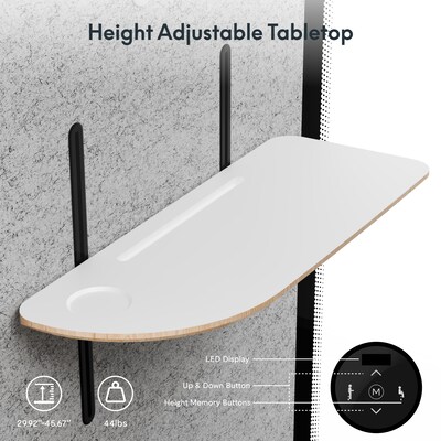 FlexiSpot NeoPod Modular Series Sound Absorbing Privacy Booth, Black (P1F-3B)
