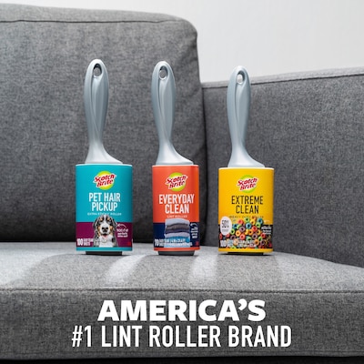 Scotch-Brite Everyday Clean Lint Remover, White, 70 Sheets/Roll, 2 Rolls/Pack (836RS-70TP/60TP)