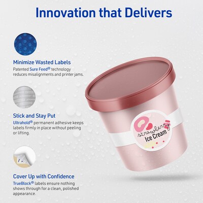 Avery Cigar Laser Multipurpose Labels, 2-3/8" x 8", White, 30/Pack (19479399160)