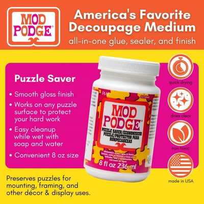 Mod Podge Puzzle Saver, Gloss, 8oz., 3/Pack (MODCS15068-3)
