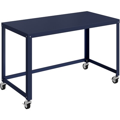 Lorell SOHO 48 W Computer Mobile Desk, 200 lb. Capacity, Navy (LLR18335)