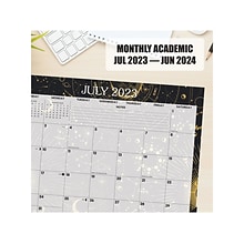 2023-2024 Willow Creek Celestial 22 x 17 Academic Monthly Wall Calendar, Black/Gold (38390)