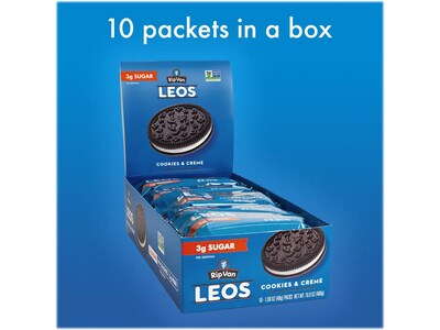 Rip Van Leos Cookies & Cream Sandwich Cookies, 1.69 oz., 10 Packs/Box (0009)