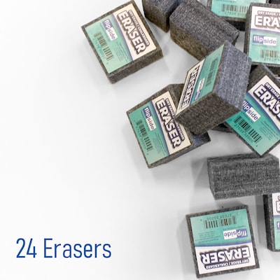 Flipside Dry-Erase Eraser, Gray, 24/Pack (32000)