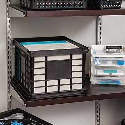 Iris Stacking File Crates, Letter/Legal Size, Black (270010/200309)