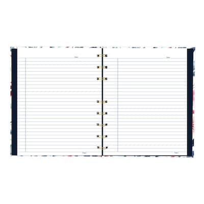 Blueline NotePro Fashion Hard Cover Index Notebook, 7.25" x 9.25", College Ruled, 96 Sheets, Tranquil Blooms (A9C.01)