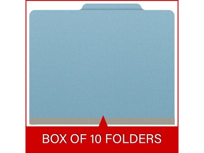 Medical Arts Press Pressboard Classification Folder, 2 Dividers, 2" Expansion, Letter Size, Blue, 10/Box (DV-T42-26-3BLU)