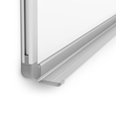 Luxor Magnetic Porcelain Dry-Erase Whiteboard, Aluminum Frame, 48"W x 36"H (DEWM002)
