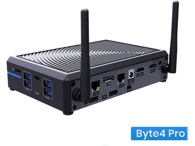 Azulle Byte4 Pro Mini Desktop Computer, Intel Celeron, 4GB Memory, 64GB eMMC SSD (B4P0JA512250)