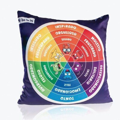 Open the Joy Social Emotional Learning Bundle Weighted Pillow with Emotion Wheel, Multicolored (LR4673)