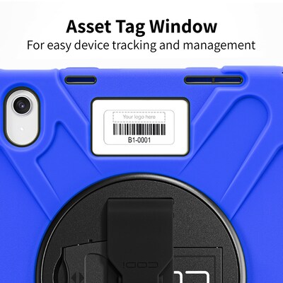 CODi Rugged iPad 11" (A16/11th Gen) & iPad 10.9" (10th Gen) Case with Integrated Screen Protector, Blue (C30705069ISBL)