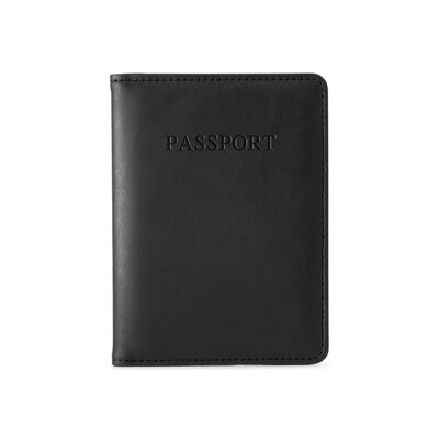 Bugatti Bondstreet RFID Faux Leather Passport Holder, Black (TAC5411BS-BLK)