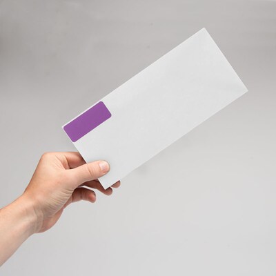 JAM Paper Laser/Inkjet Mailing Address Label, 1" x 2 5/8", Purple, 30 Labels/Sheet, 4 Sheets/Pack (302725788)