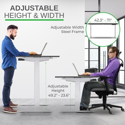 Uncaged Ergonomics RISE UP Electric Adjustable Height Electric Standing Office Desk, Black (RUWBK)